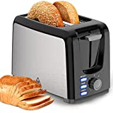 Hommater Toaster 2 Slice Best Rated Prime Toaster with Wide Slots